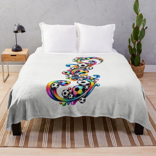 Item preview, Rainbow Soccer Curlicue PNG- Vibrant Football Swirl designed and sold by annenambiro.