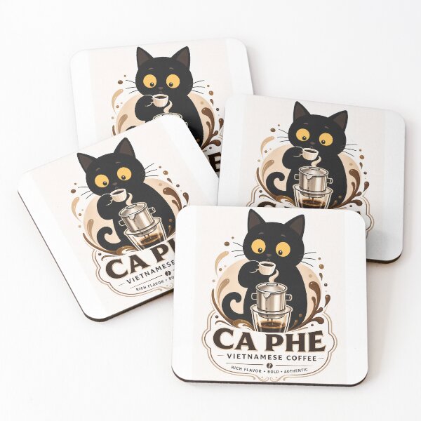 Item preview, Cute Cat Vietnamese Coffee - Ca Phe Phin Filter Art designed and sold by PurrfectHome.