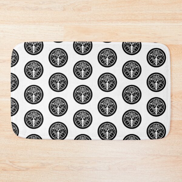 Item preview, Uesugi Kenshin Tobi-Suzume Crest Samurai Mon Black White Tile / Japanese Crest  designed and sold by 戦国まーけっと SENGOKU MARKET.