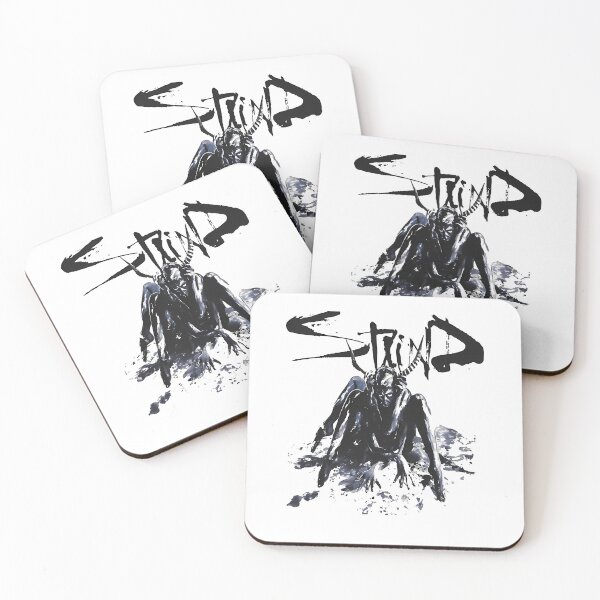 Item preview, Horned Crouching Figure Dark Atmosphere Monochromatic designed and sold by shekinah-657.
