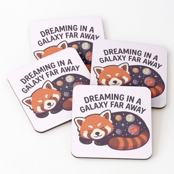 Item preview, Dreaming In A Galaxy Far Away Sleeping Red Panda designed and sold by Amir Faysal.