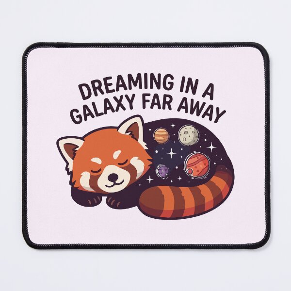 Item preview, Dreaming In A Galaxy Far Away Sleeping Red Panda designed and sold by Amir Faysal.