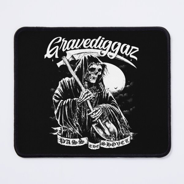 Item preview, Grim Reaper Holding Shovel Moonlit Night Monochromatic designed and sold by shekinah-657.