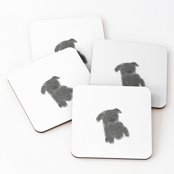 Item preview, Small Playful Fluffy Black Puppy designed and sold by raun.draw.