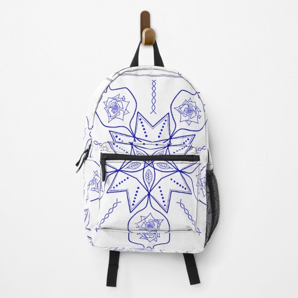 Artikelvorschau, Blaues florales geometrisches Mandala entworfen und verkauft von wiwiart.