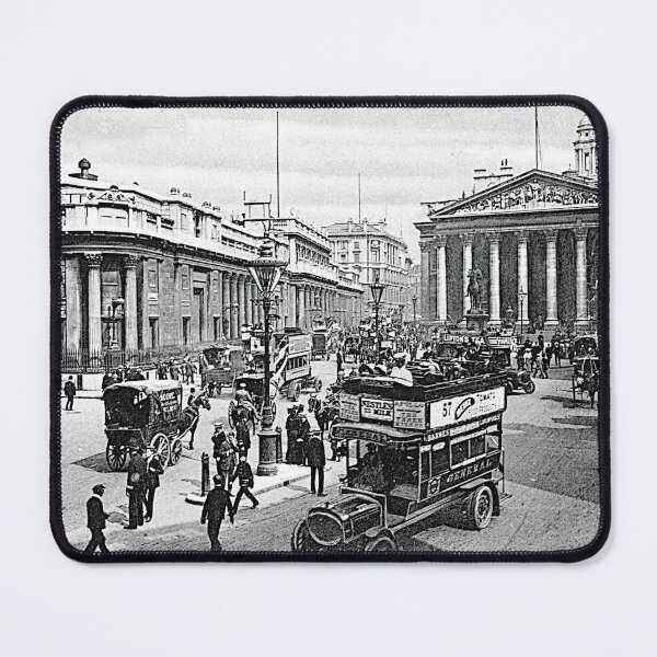 Item preview, London’s Bank of England amid bustling early twentieth‑century traffic designed and sold by Pierre de la Mare.