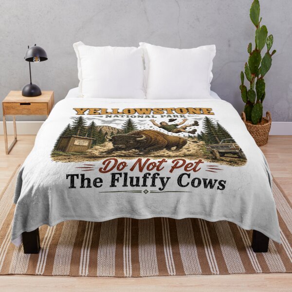 Item preview, Yellowstone National Park Do Not Pet The Fluffy Cows designed and sold by a-turner-paint.