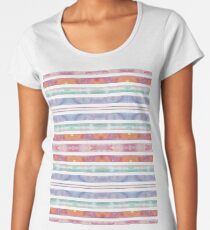 Watercolor Abstract Sunset Pattern Women's Premium T-Shirt
