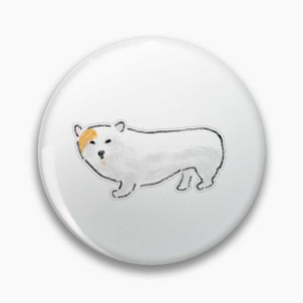 Item preview, Minimalist White Corgi Hand Drawn Silhouette designed and sold by raun.draw.