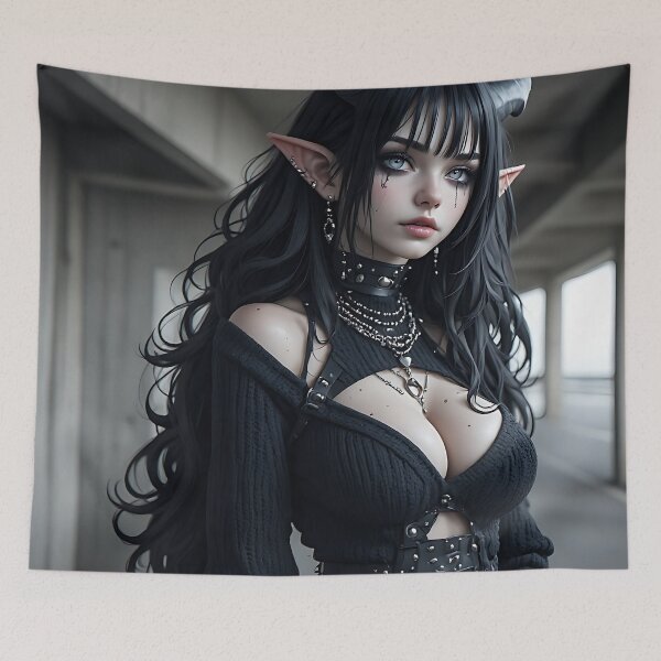 Item preview, Hot Goth Monster Girl Anime Woman Succubus Demon designed and sold by Your New Fixation.