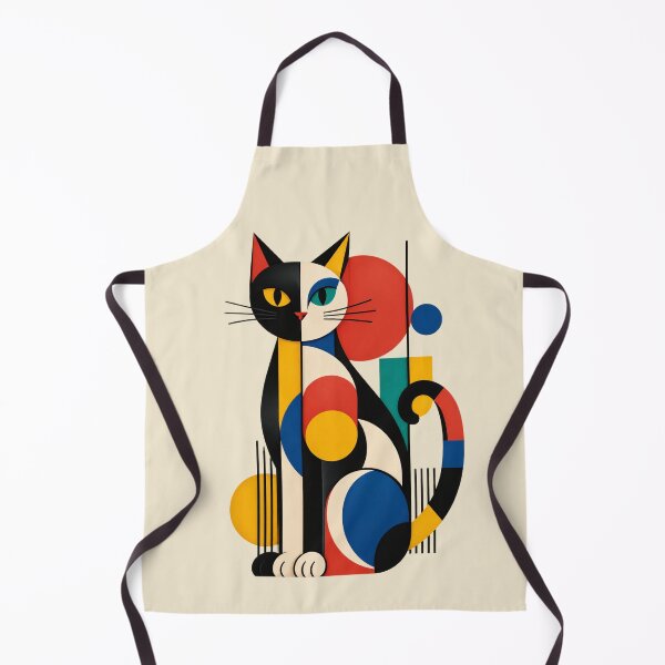 Item preview, Bauhaus Modern Minimalist Cat Art designed and sold by Scarlet Oracle.