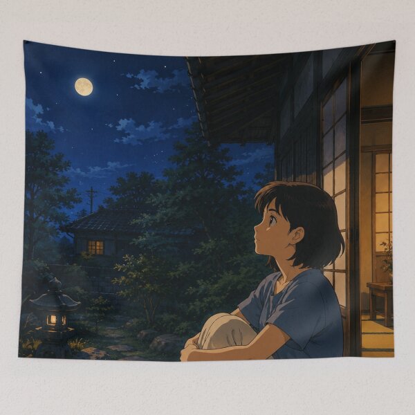 Item preview, Retro 90s Anime Moonlit Veranda designed and sold by bapupa.