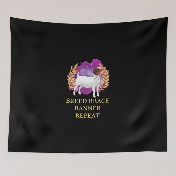 Item preview, Goat Breed Brace Banner Repeat Animal Design designed and sold by boosnwlovichm.