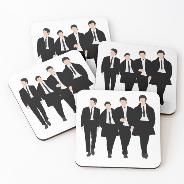Item preview, Four Men Suits Faceless Silhouettes Minimalist designed and sold by monpara Kishan.