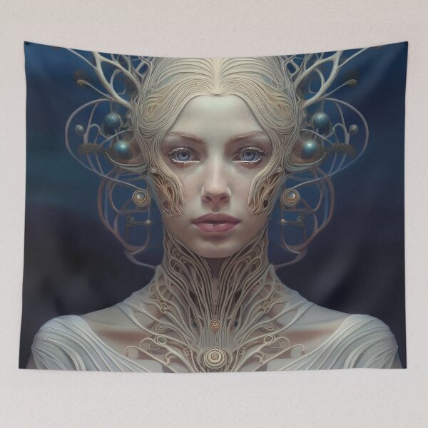 Item preview, Ethrereal woman with intricate headpiece designed and sold by Photopat.