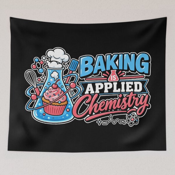 Item preview, Baking Is Applied Chemistry Funny Baker Science Typography designed and sold by RAS-77.