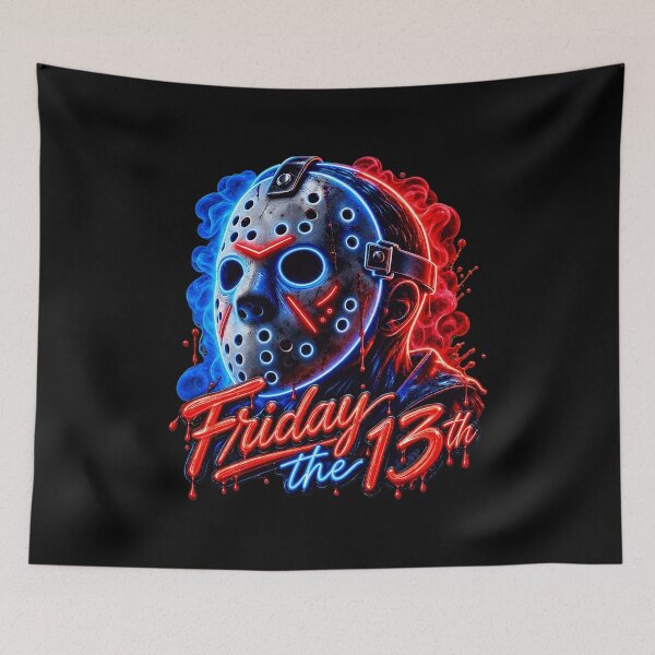 Item preview, Neon Horror Mask "Friday Night Frights" designed and sold by MichaelKi32145.