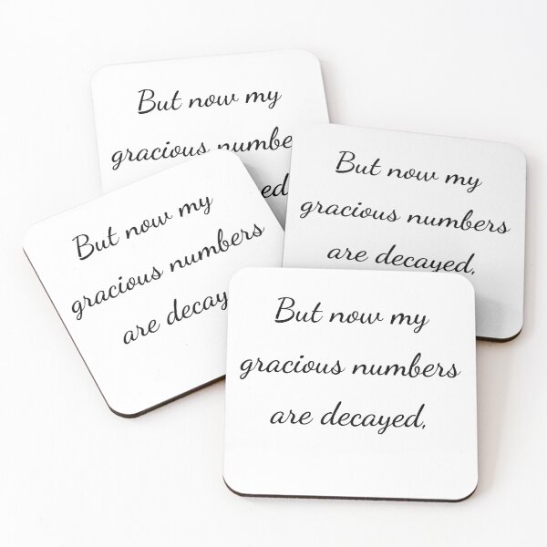 Item preview, “But now my gracious numbers are decayed,” - handwriting black designed and sold by ariksworld.