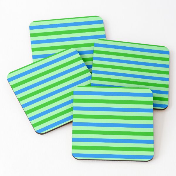 Item preview, Blue and Green Stripes Design Green  designed and sold by PatternTitan.