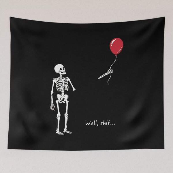Item preview, Funny Skeleton Balloon Quote  designed and sold by JoWebb20245.