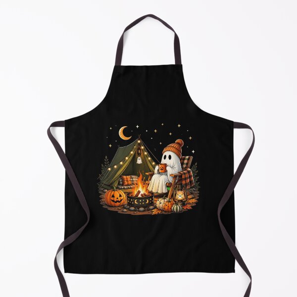 Item preview, Ghost Camping Halloween Camper Pumpkin Campfire designed and sold by felixpalette.