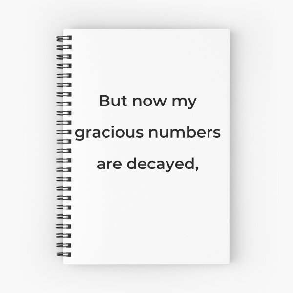 Item preview, “But now my gracious numbers are decayed,” - print black designed and sold by ariksworld.