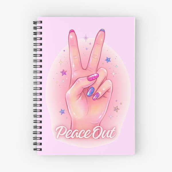 Item preview, Peace Out – Glittery Peace Sign Hand Illustration designed and sold by @SHINTOSARTSTORE.