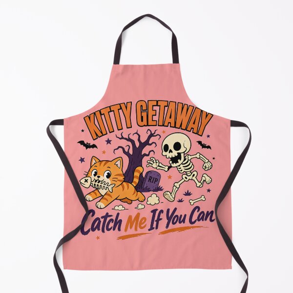 Item preview, Kitty Getaway Halloween | Skeleton Chase Cat Design designed and sold by MOCH- ART.