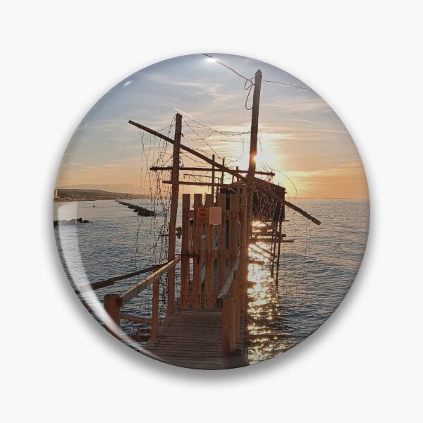 Item preview, Golden Sunset Over Ancient Termoli Trabocco - Molise Coast, Italy designed and sold by EpicVistas.