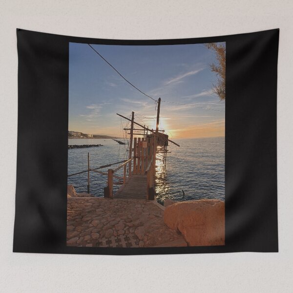 Item preview, Golden Sunset Over Ancient Termoli Trabocco - Molise Coast, Italy designed and sold by EpicVistas.