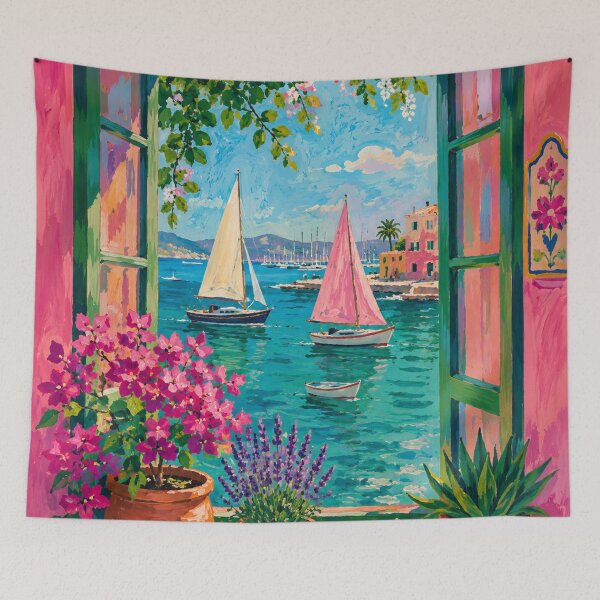 Item preview, Vibrant Mediterranean Window View designed and sold by nirinalovell.