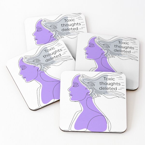 Item preview, Toxic Thoughts Deleted for Yoga and Meditation Lovers for Stress designed and sold by 108stillness.