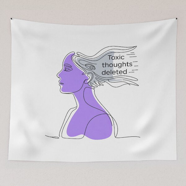 Item preview, Toxic Thoughts Deleted for Yoga and Meditation Lovers for Stress designed and sold by 108stillness.