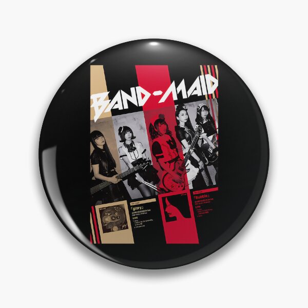 Item preview, Japanese Maid Musicians Red Black Stripes designed and sold by RetroCanvas.