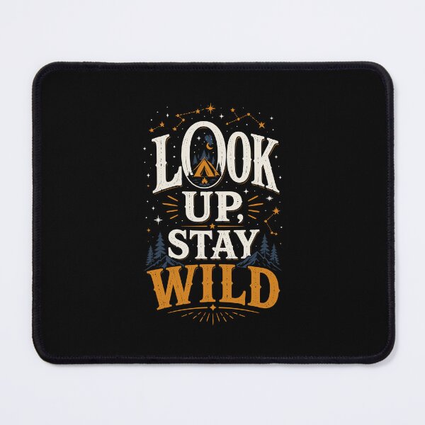 Item preview, Look Up Stay Wild Stargazing Camper Retro Typography designed and sold by RAS-77.