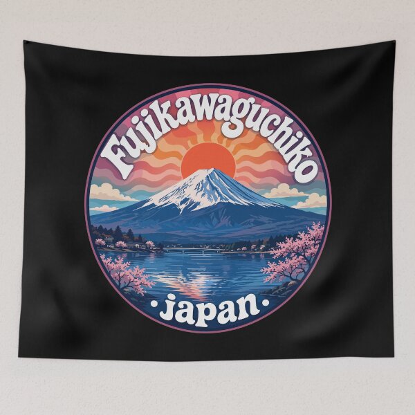 Item preview, Fujikawaguchiko Mount Fuji Japan Trippy Travel designed and sold by TomFrontierArt.