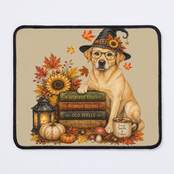 Item preview, Yellow Lab Fall Witch Harvest Tails Autumn designed and sold by Cute & Sassy Custom Gifting Boutiques.