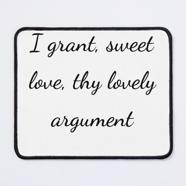 Item preview, “I grant, sweet love, thy lovely argument” - handwriting black designed and sold by ariksworld.