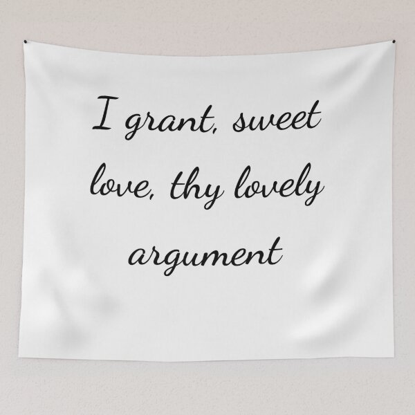 Item preview, “I grant, sweet love, thy lovely argument” - handwriting black designed and sold by ariksworld.