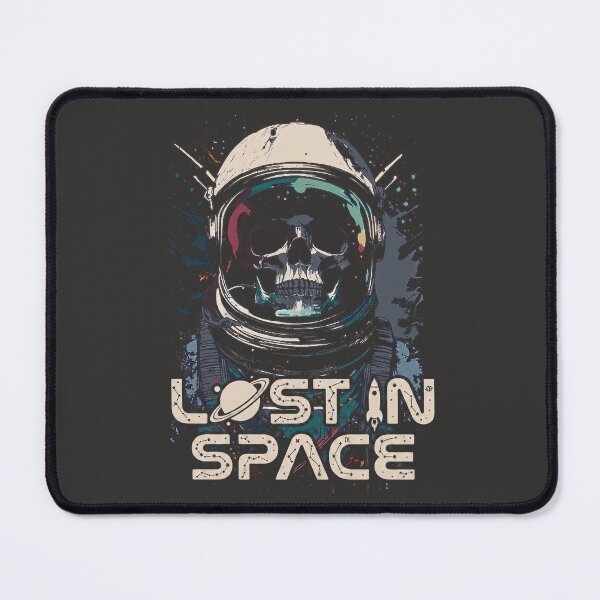 Item preview, Astronaut Skull Lost In Space Grunge Special Edition for Dark Textiles designed and sold by Shyla Marsare.