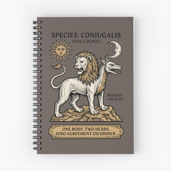 Item preview, Species Conjugalis The Couple - Medieval Woodcut Couple Humor Art designed and sold by SplashTastic.