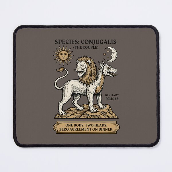Item preview, Species Conjugalis The Couple - Medieval Woodcut Couple Humor Art designed and sold by SplashTastic.
