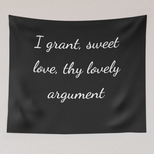 Item preview, “I grant, sweet love, thy lovely argument” - handwriting white designed and sold by ariksworld.