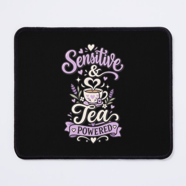 Item preview, Sensitive And Tea Powered Cute Introvert Typography designed and sold by RAS-77.