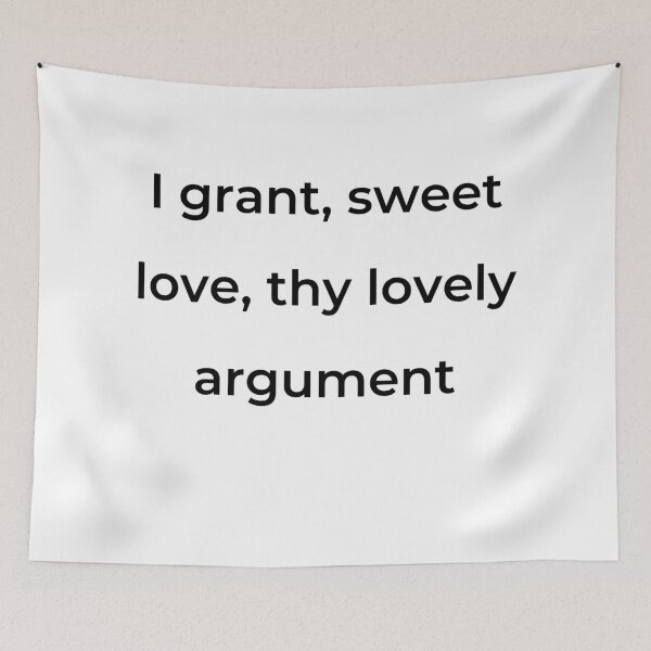 Item preview, “I grant, sweet love, thy lovely argument” - print black designed and sold by ariksworld.