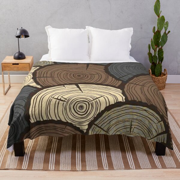 Item preview, Wood Cross Section Pattern Rustic Log Rings Timber Texture Art designed and sold by LYAN-STORE.