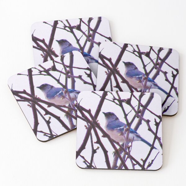 Item preview, Perched Blue Jay Amidst Bare Spring Branches designed and sold by AndreiMarthe.