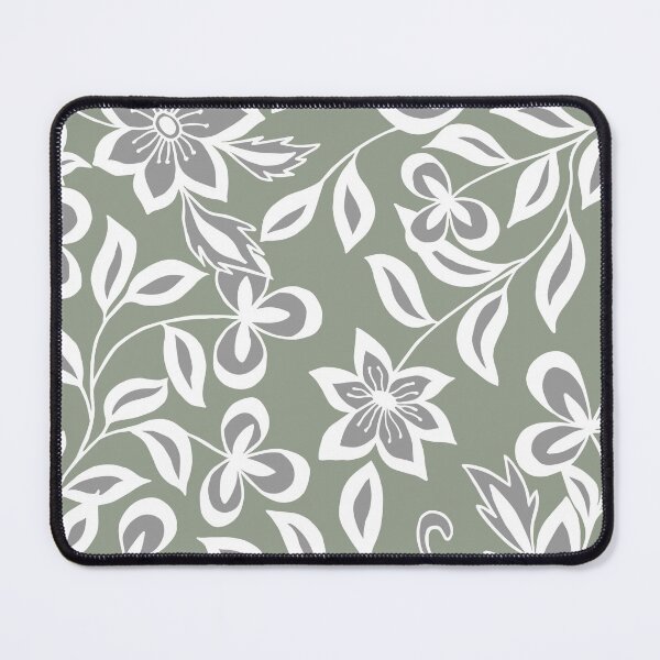 Item preview, Aesthetic Sage Green Botanical Floral Line Art Pattern designed and sold by Jyoti Digital Artist.