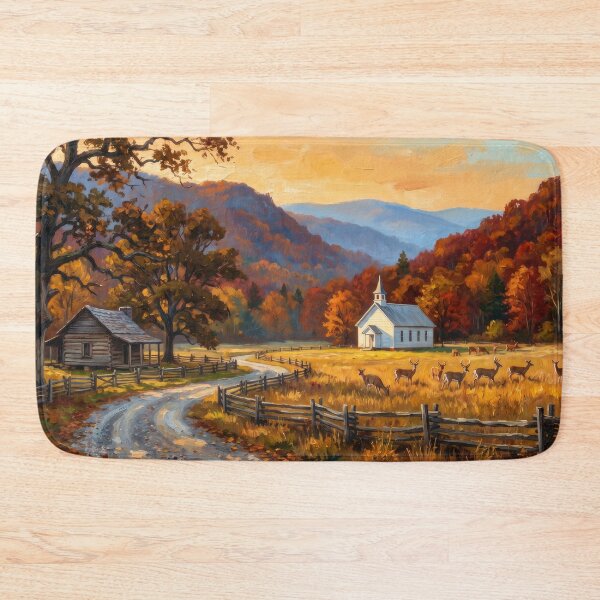 Item preview, Cades Cove Valley in Autumn designed and sold by RedPeaStudio.