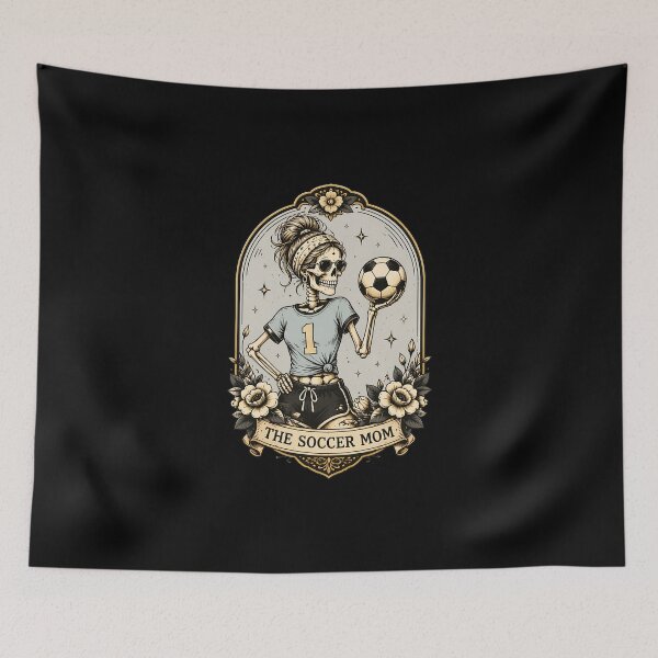 Item preview, The Soccer Mom Skeleton Tarot Card Funny Coffee Ball designed and sold by felixpalette.